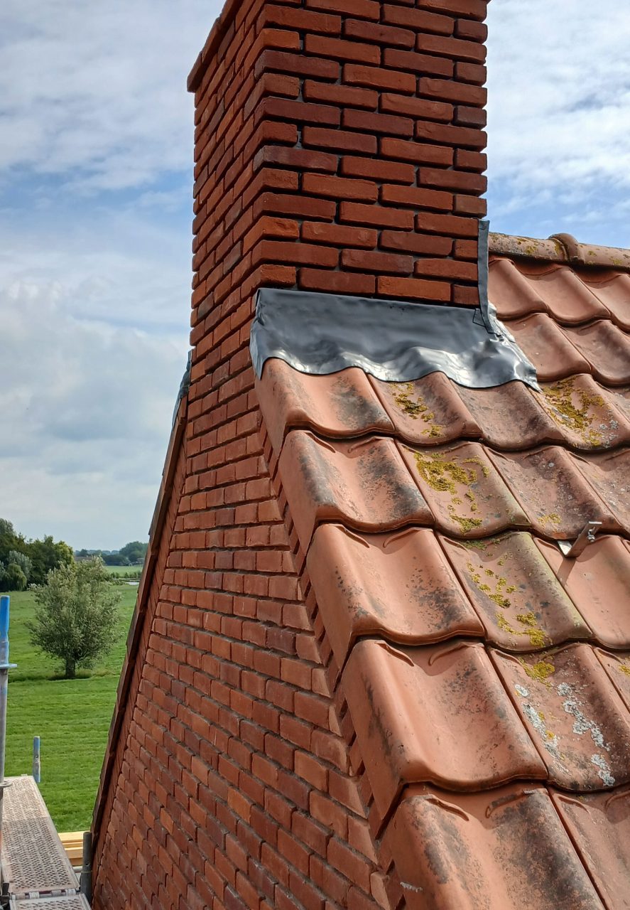 Prefab nok-topgevel schoorsteen